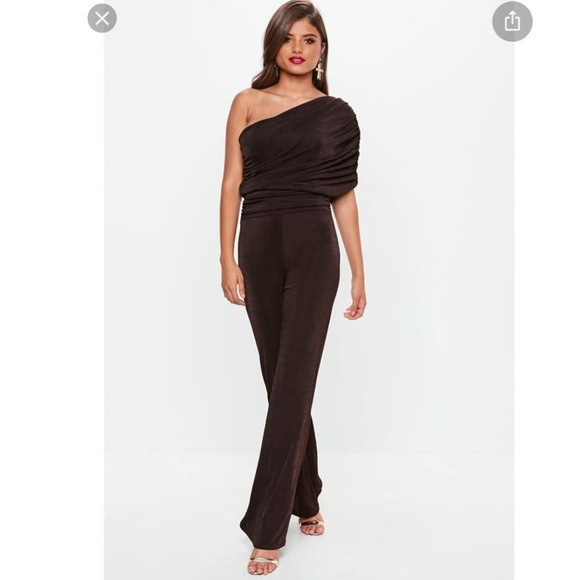 One Shoulder Drape Jumpsuit - Picture 8 of 13